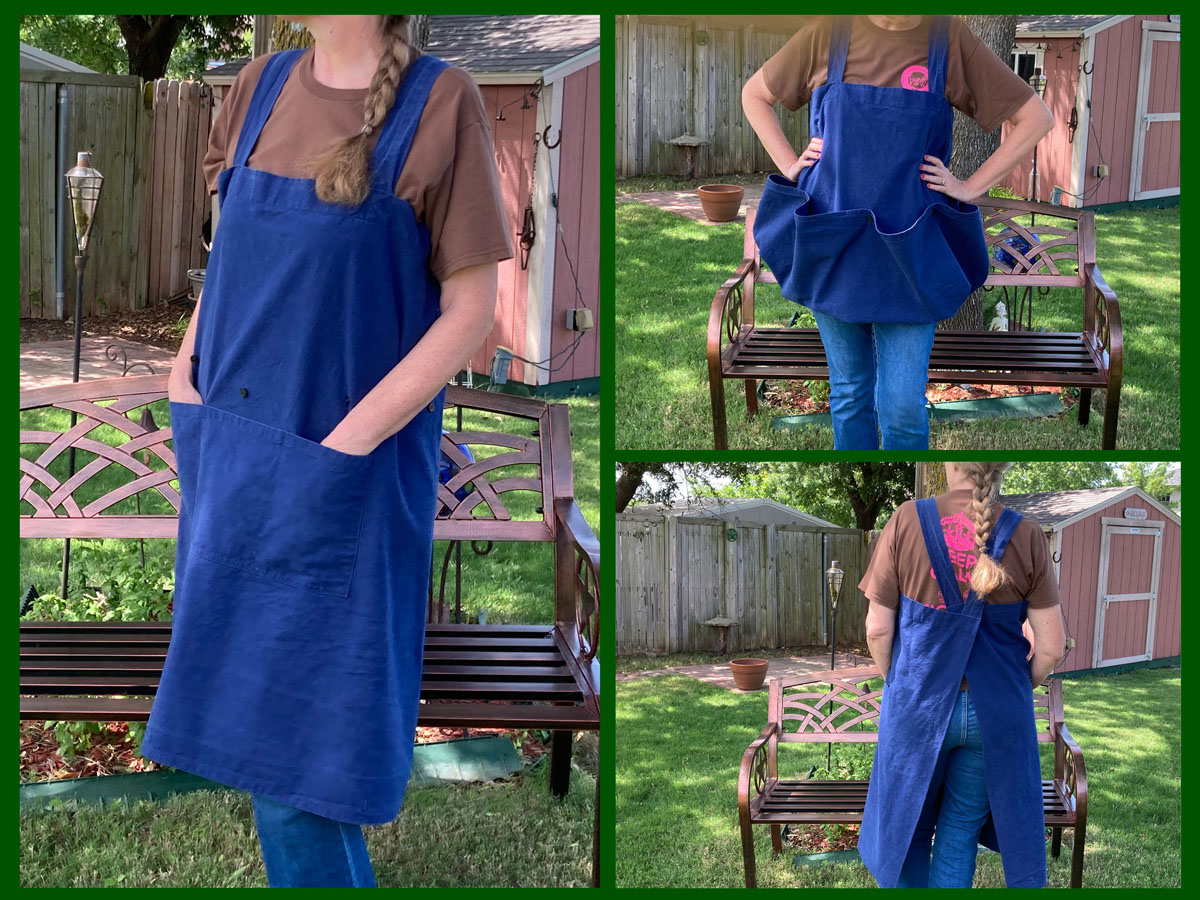 Blue Duck Cloth Gathering Apron collage Blue Duck Cloth Gathering Apron collage