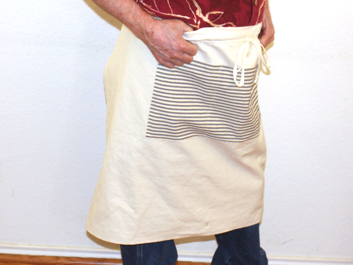 Blue Half Gathering Apron Blue Half Gathering Apron