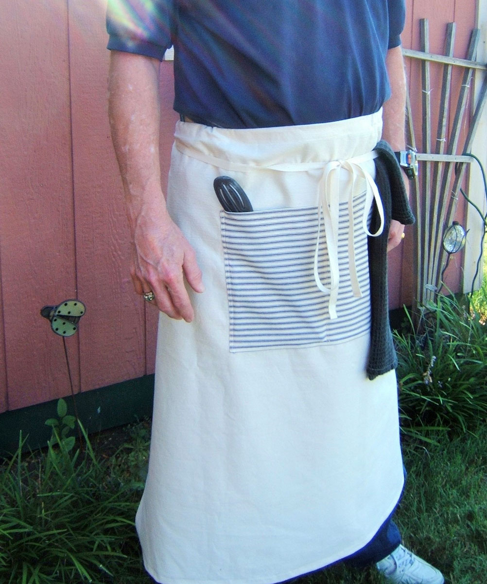 Blue Long Half Apron 2 Blue Long Half Apron 2
