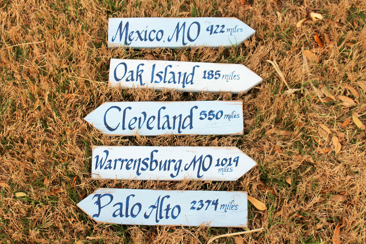 Rustic Painted Italic Signs 1