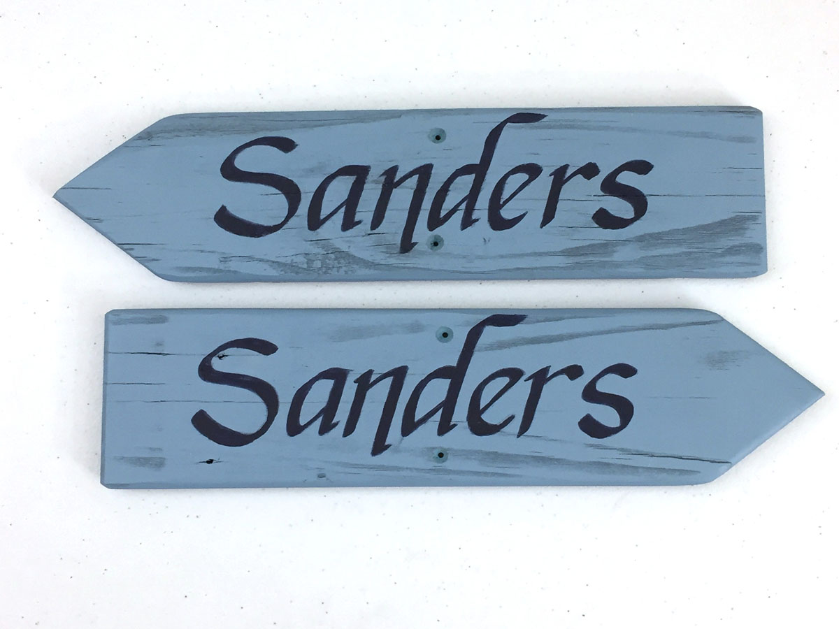 Rustic Painted Italic Signs 3