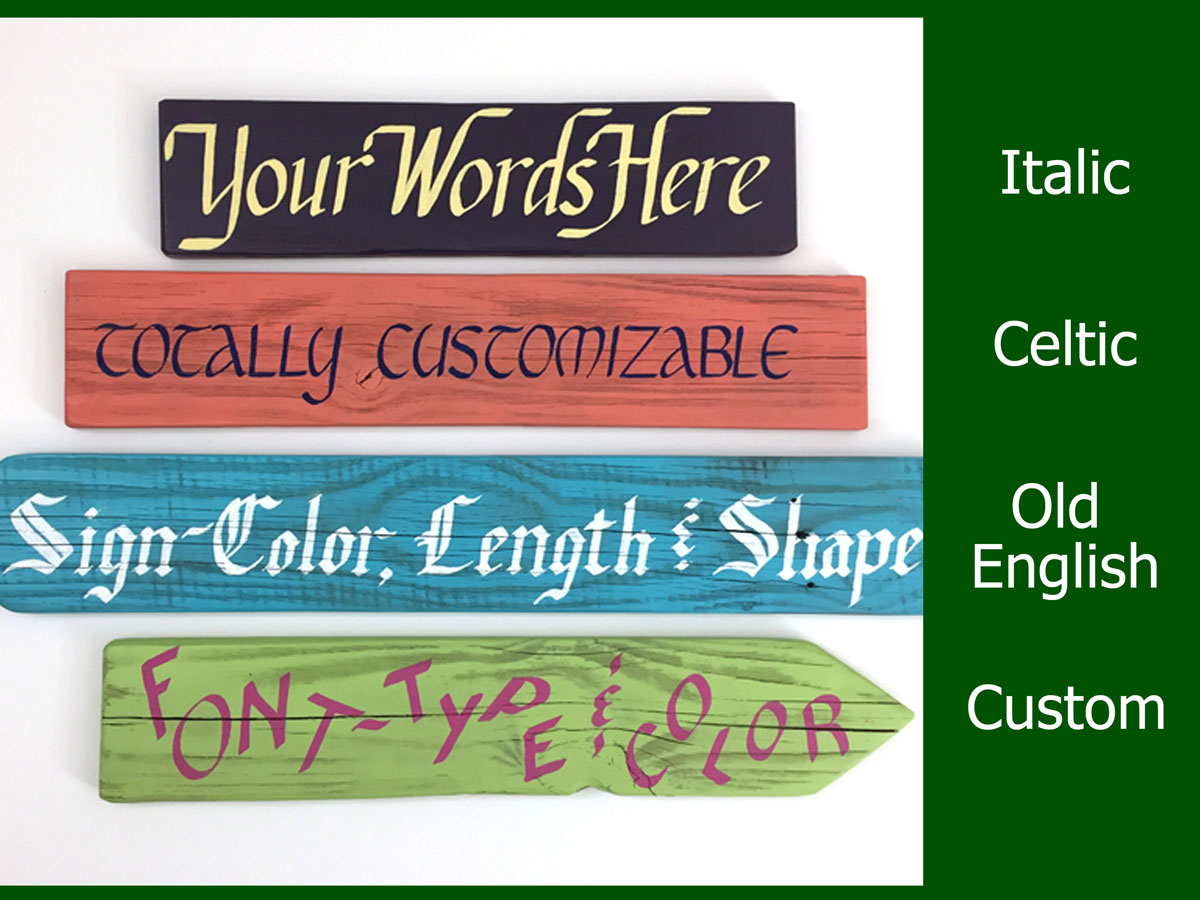 Rustic Painted handwritten sign