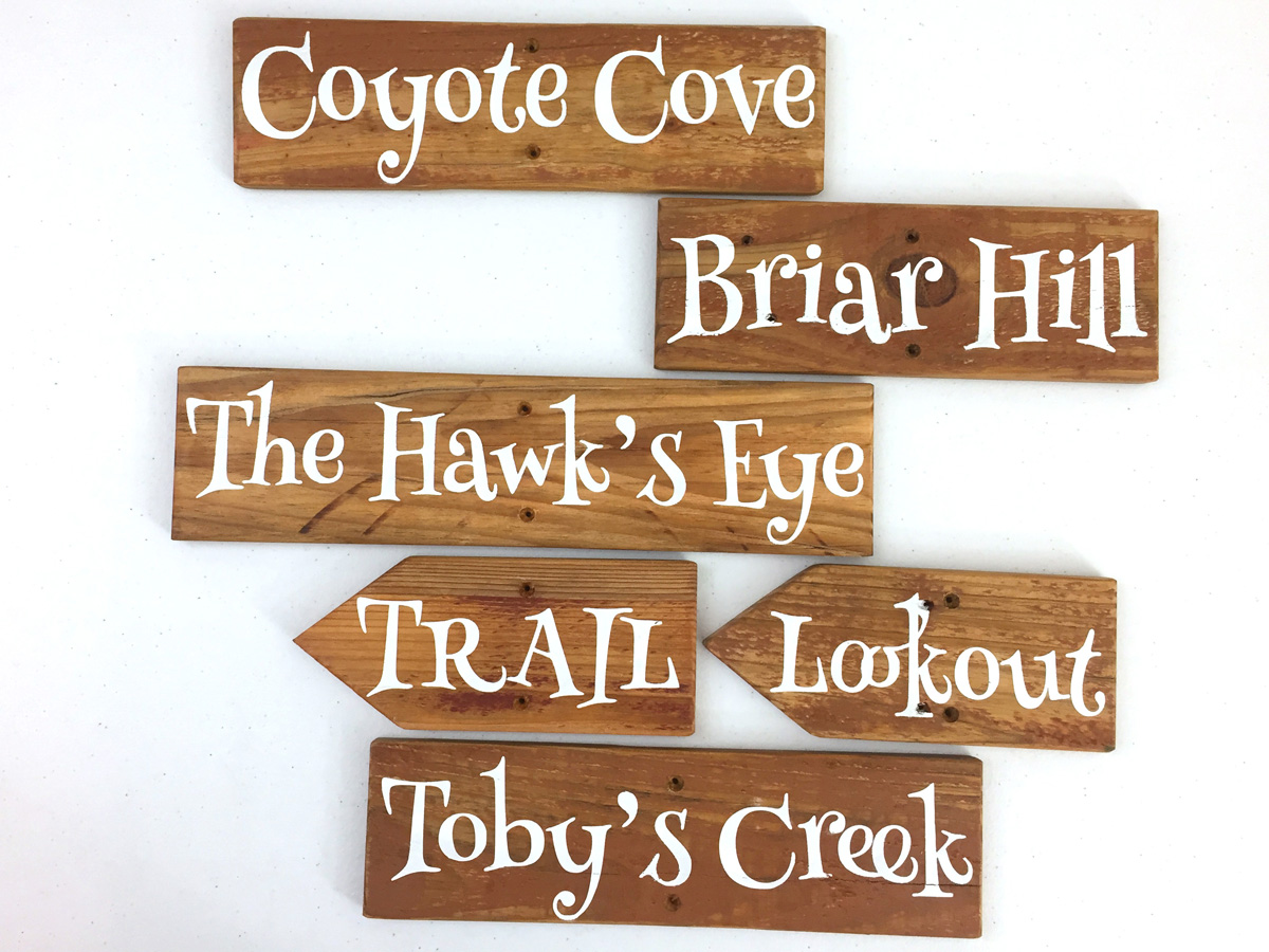 Rustic stained Commercial sign 4