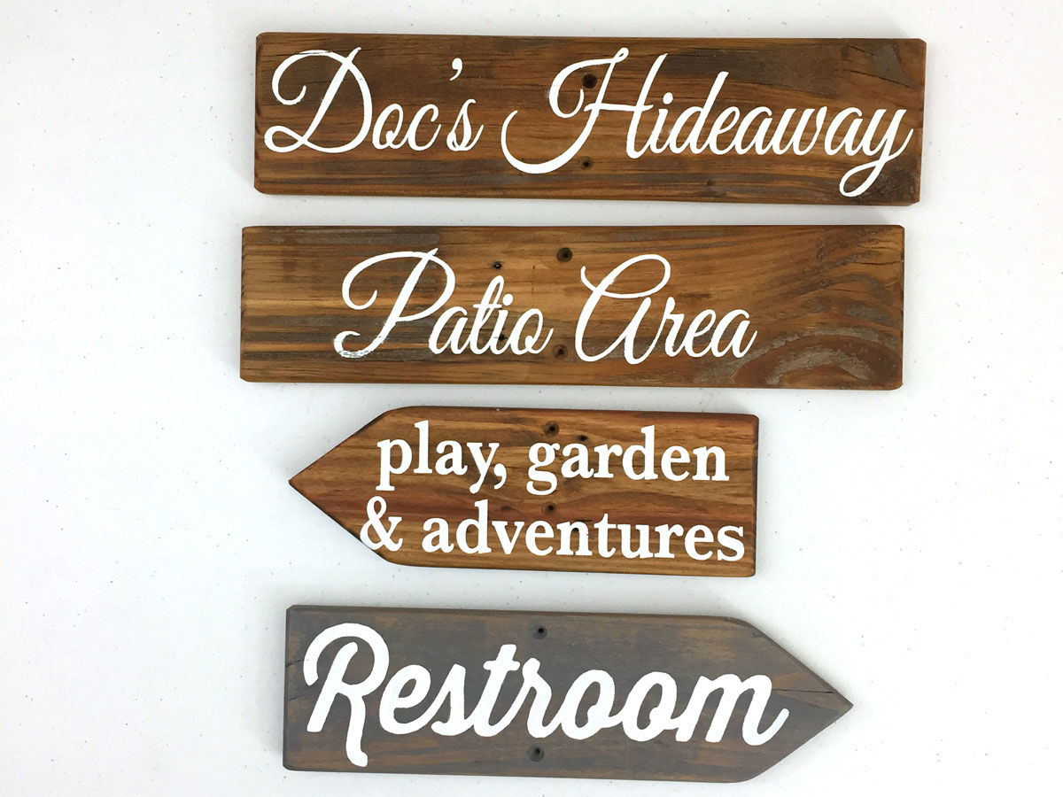 Rustic stained Commercial sign 5