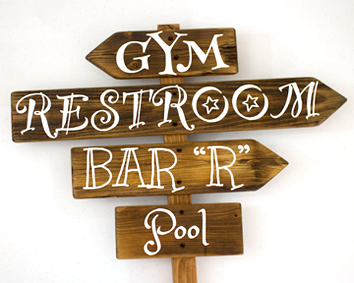 Rustic stained Commercial sign 7