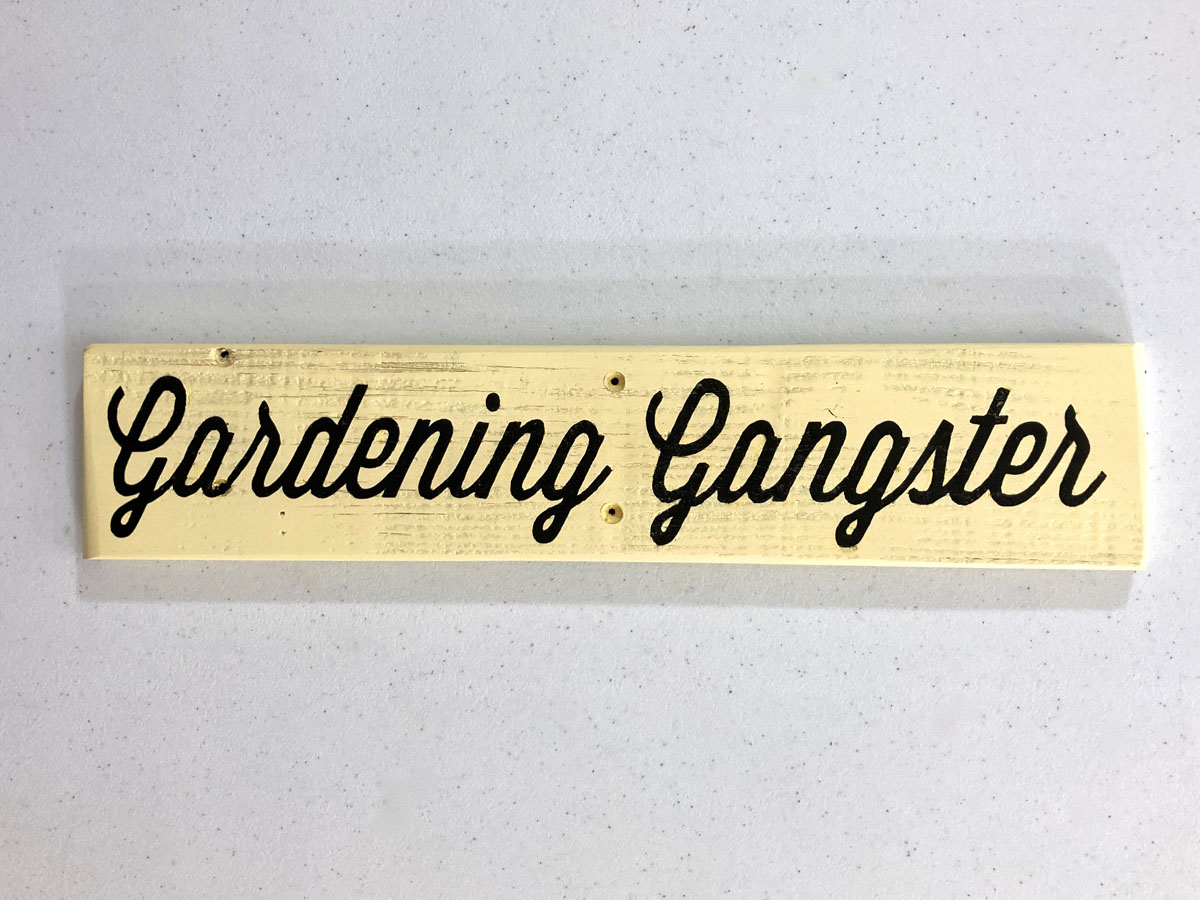 gardening gangster – white