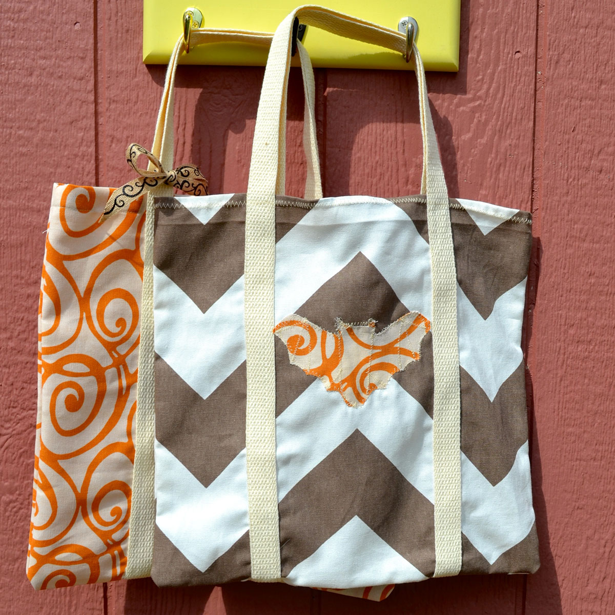 Halloween bag – Orange and Brown w applique