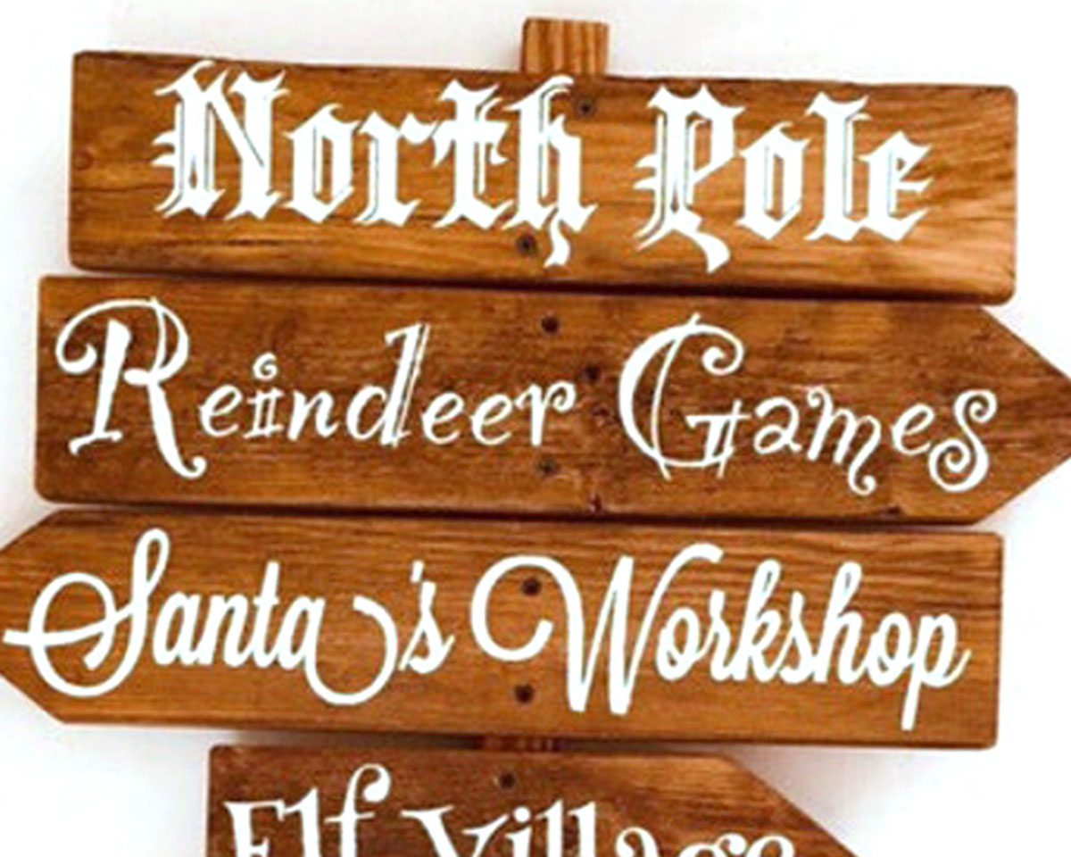North Pole Sign Post – top signs