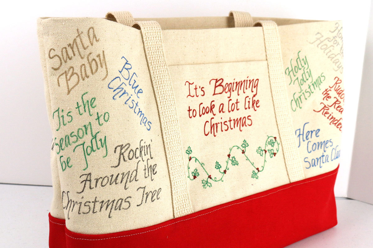 Nostalgic Christmas Tote back left Nostalgic Christmas Tote back left