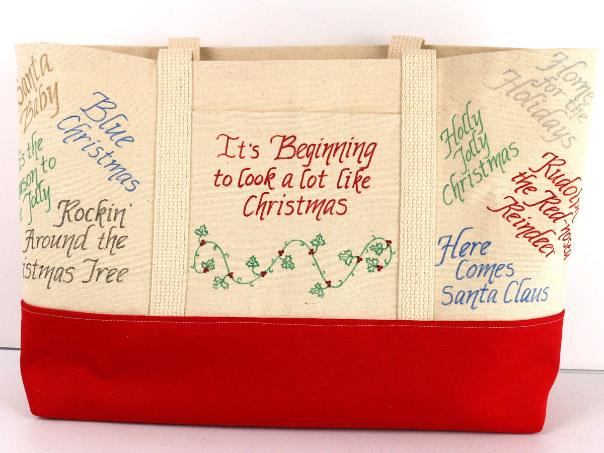 Nostalgic Christmas Tote back Nostalgic Christmas Tote back