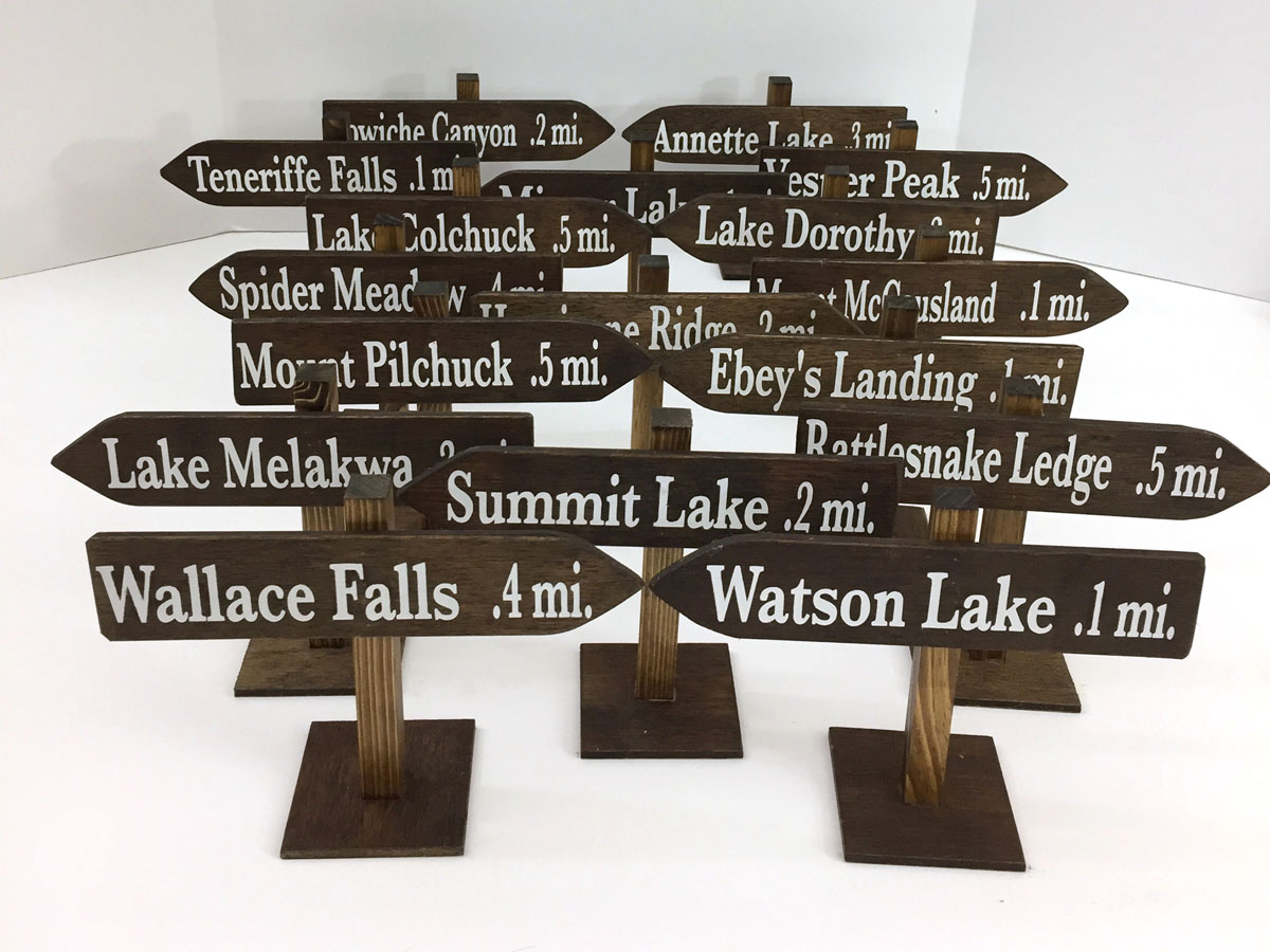 Table Signposts Dark Walnut