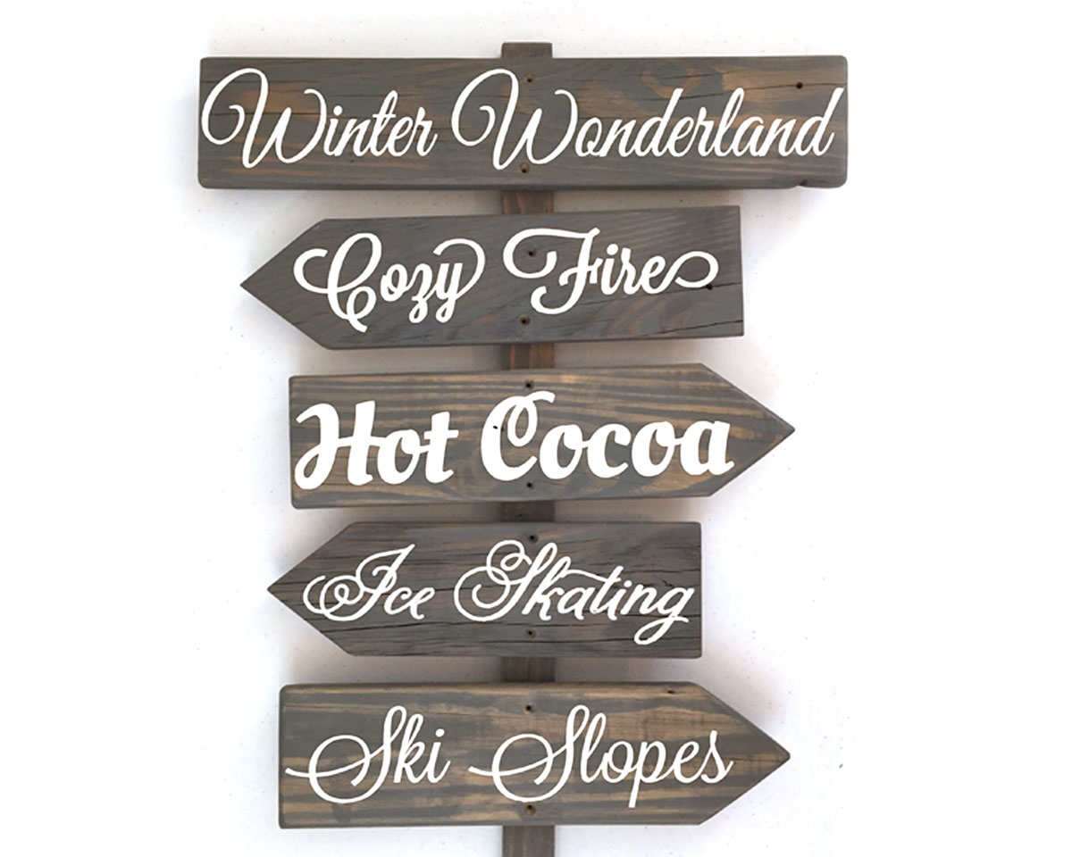 Winter Wonderland, Seasonal Wood Sign