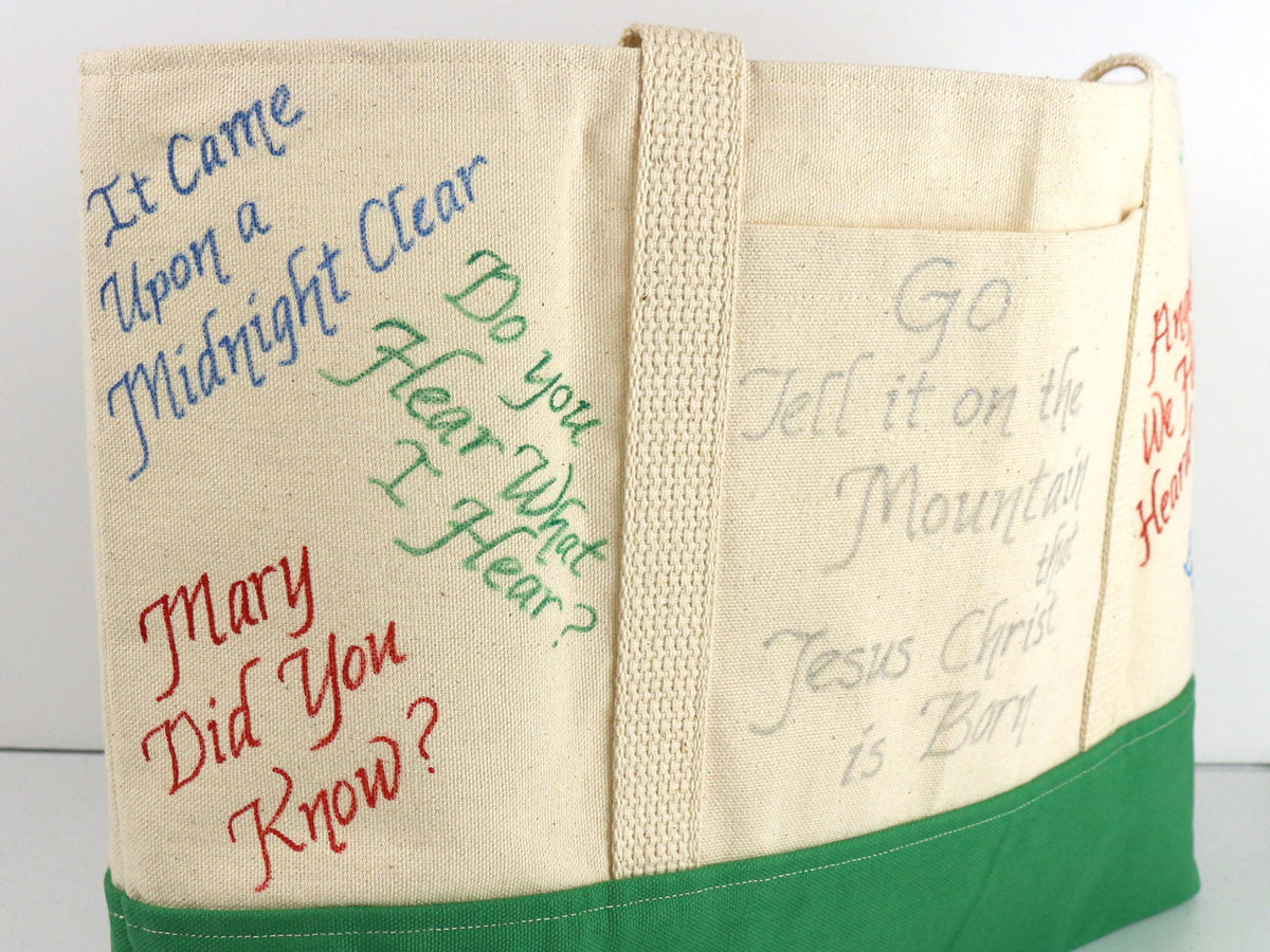 christian christmas tote back left christian christmas tote back left