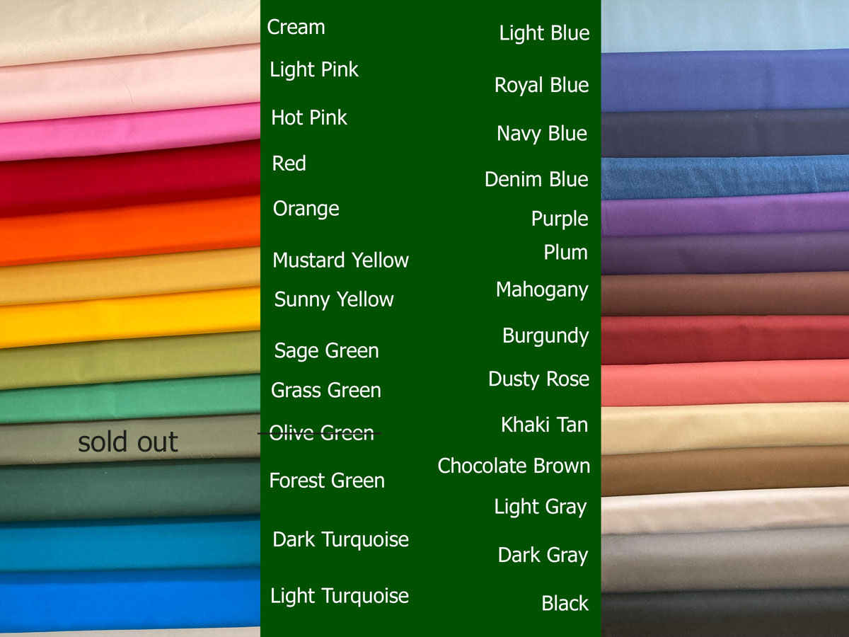 duck cloth color chart 2022 – no olive green duck cloth color chart 2022 – no olive green