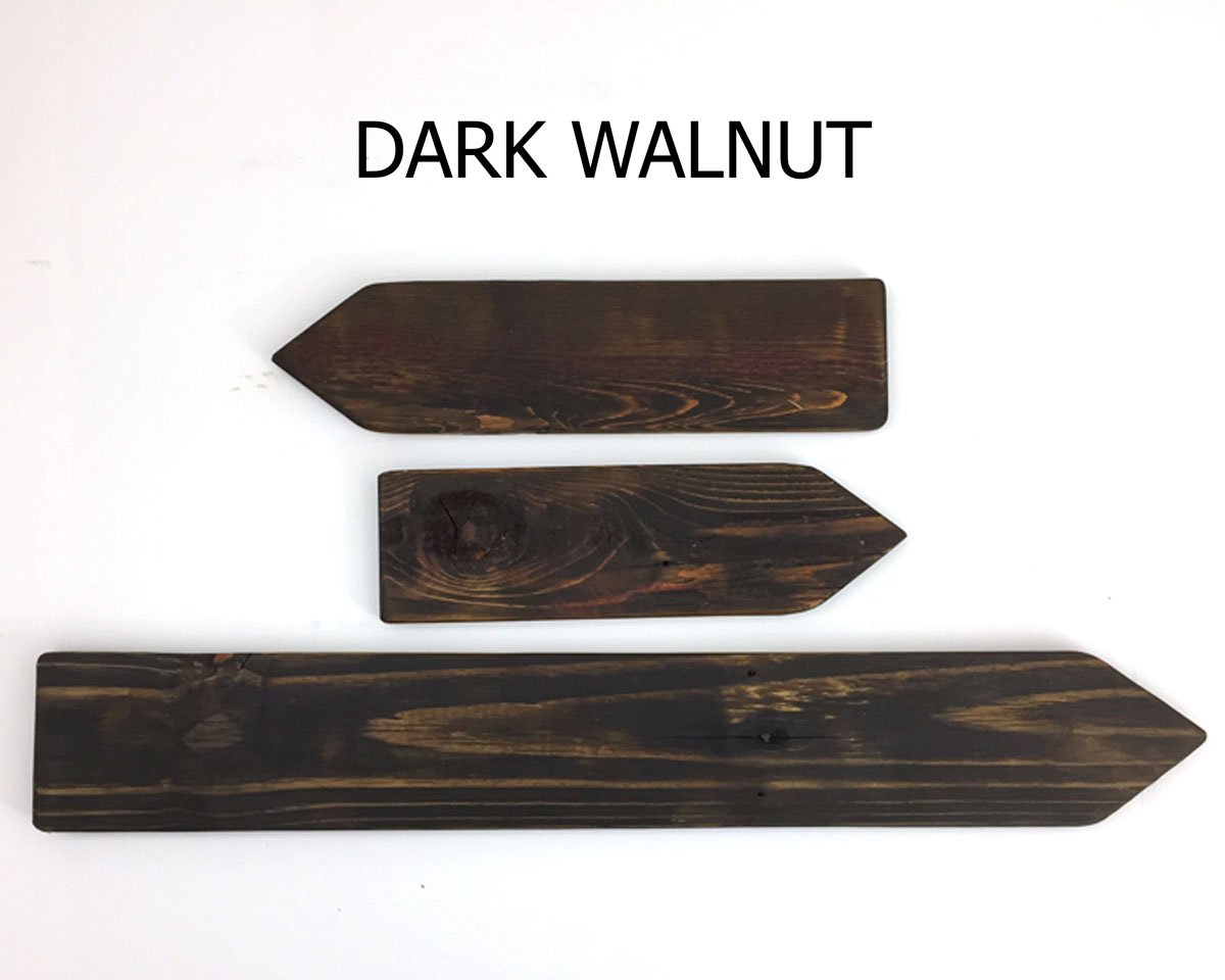 rustic stained signs dark walnut