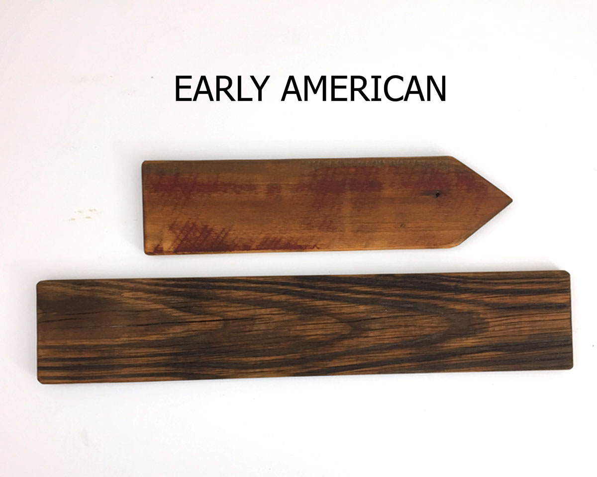 rustic stained signs early american