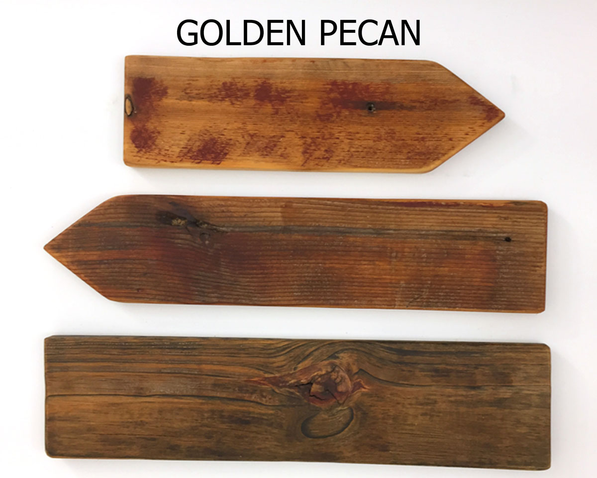 rustic stained signs golden pecan