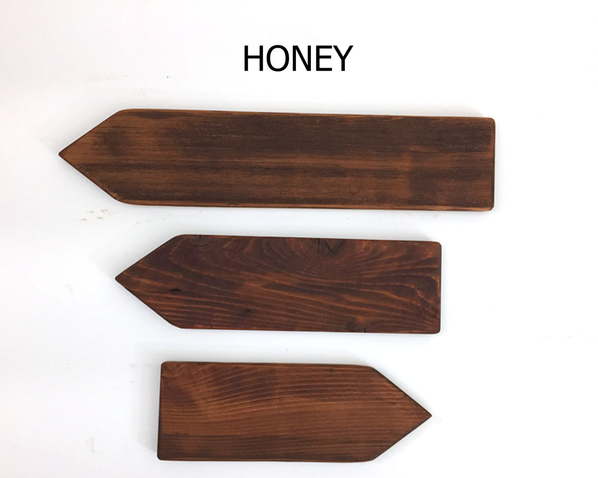 rustic stained signs honey