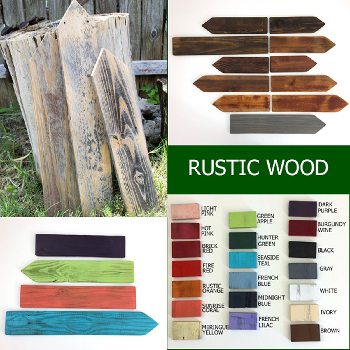 rustic wood collage