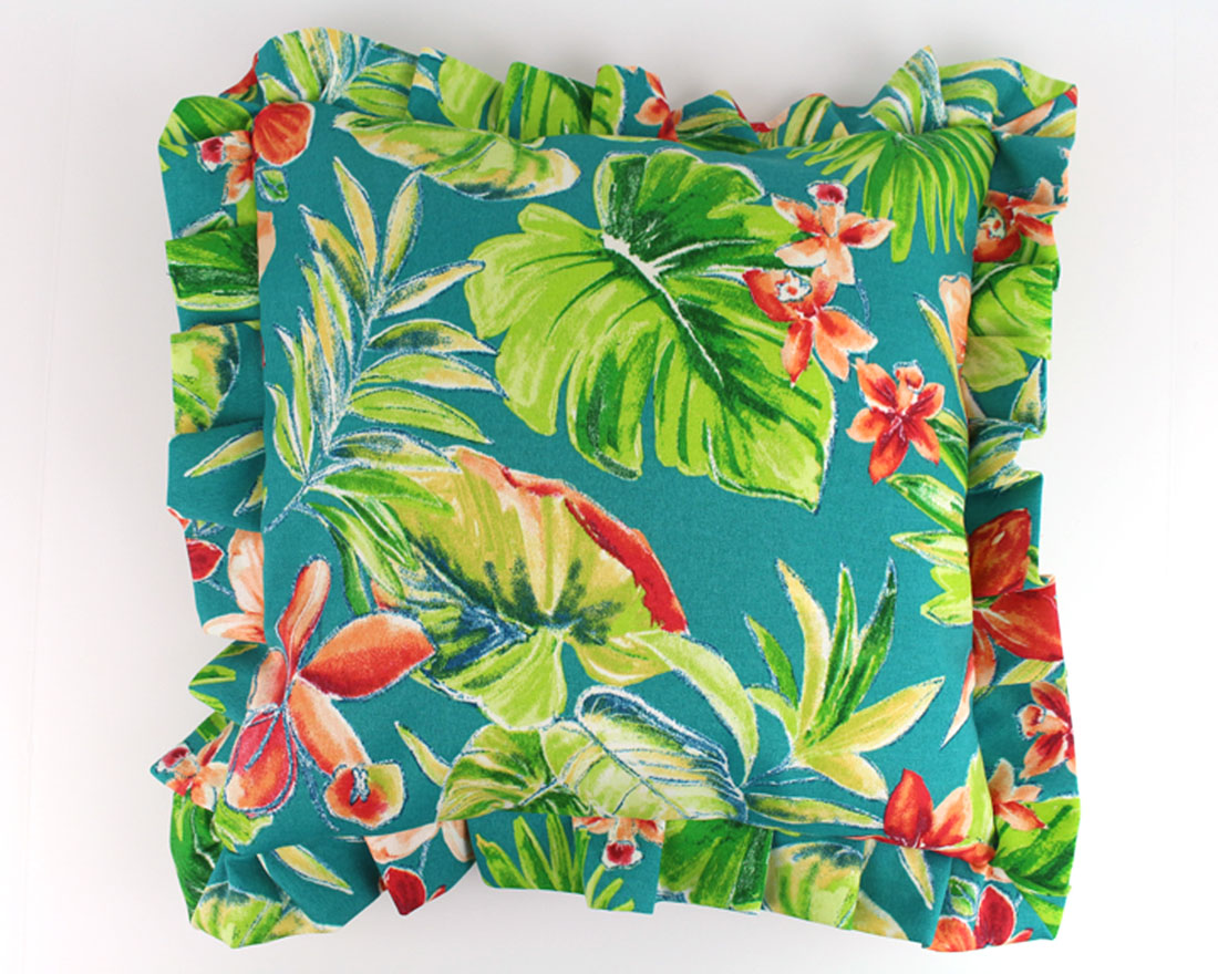 pillow flower ruffle