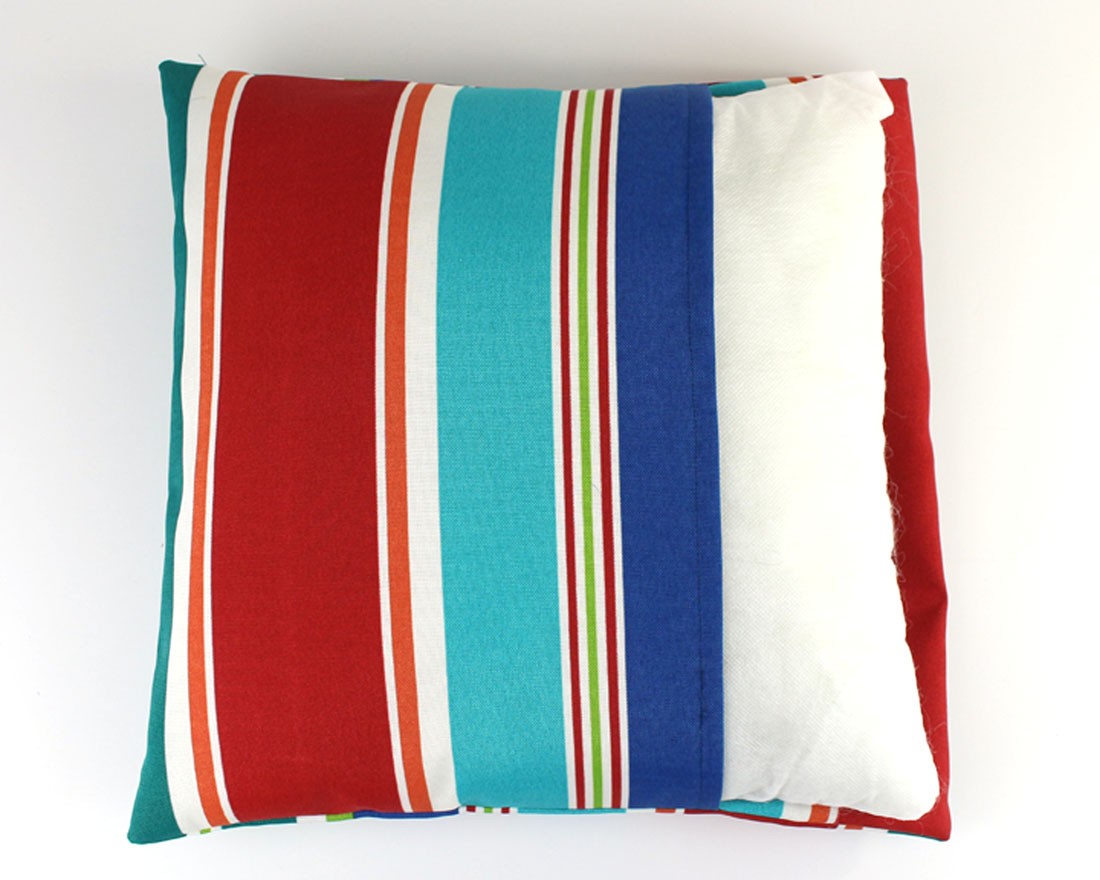 pillow stripe back w pillow showing