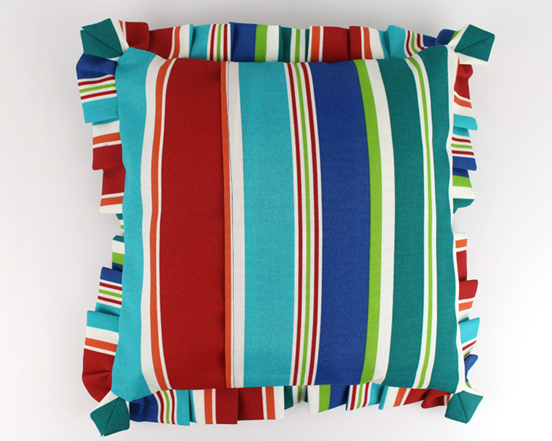pillow stripe ruffle back