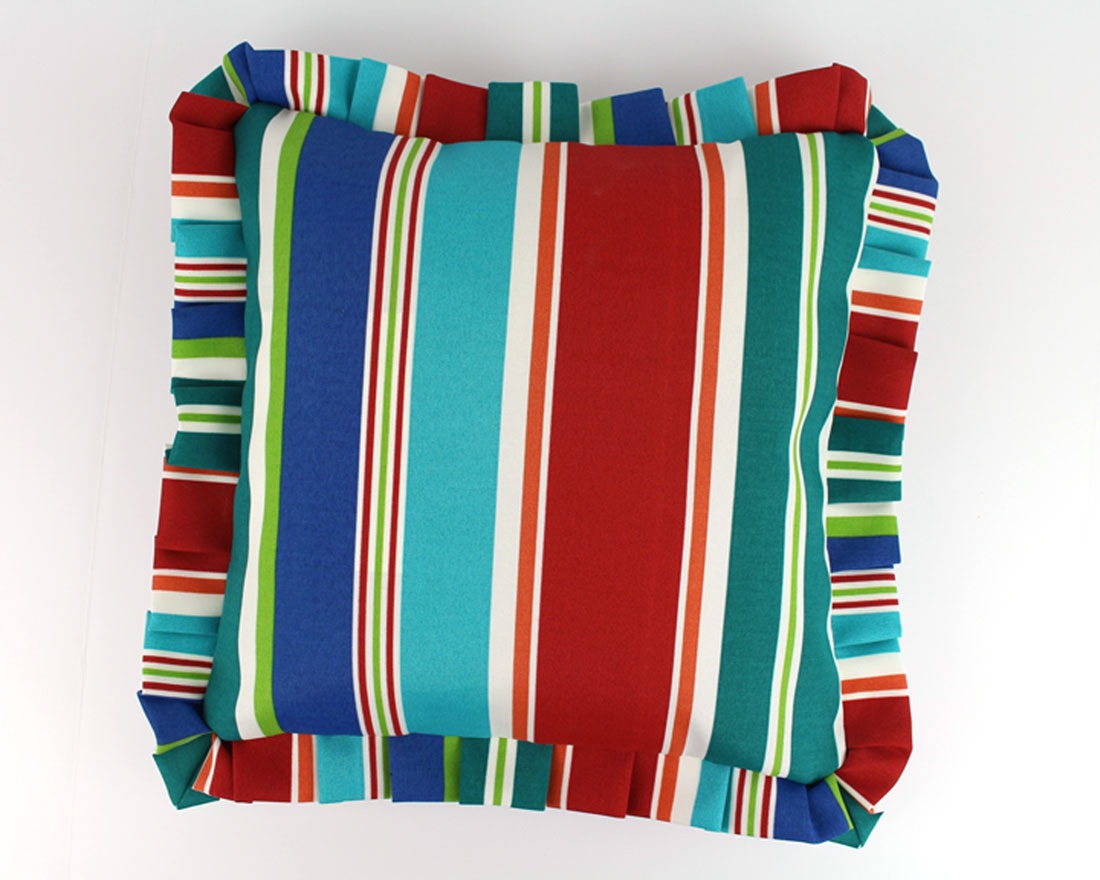 pillow stripe ruffle